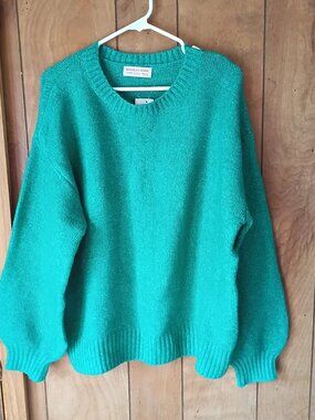 Discount Divas Women’s XL Green Sweater NWT Wool Blend Oversized Pullover